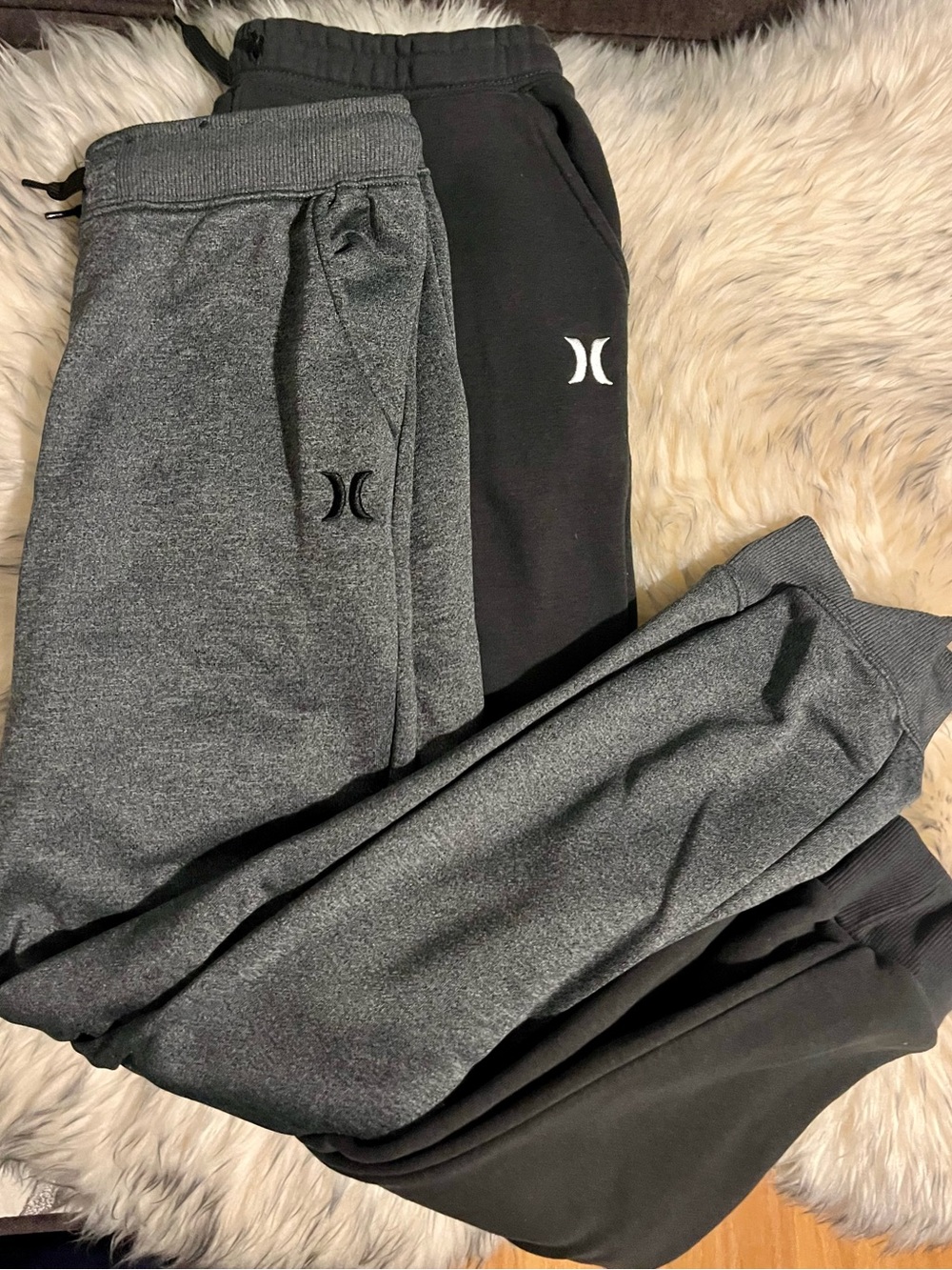 Hurley Kids Grey and Black Jogger Pants